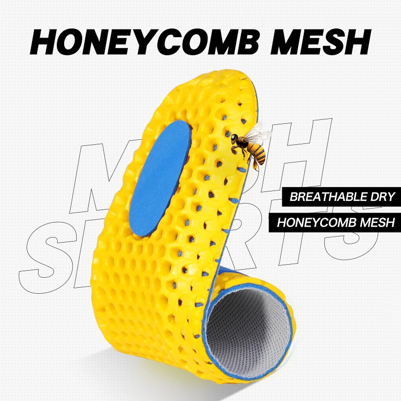 BANGNI Sports Insoles Memory Foam Arch Support Cushion Inserts Honeycomb Relax Running Breathable Shoes Pad for Feet Men Women