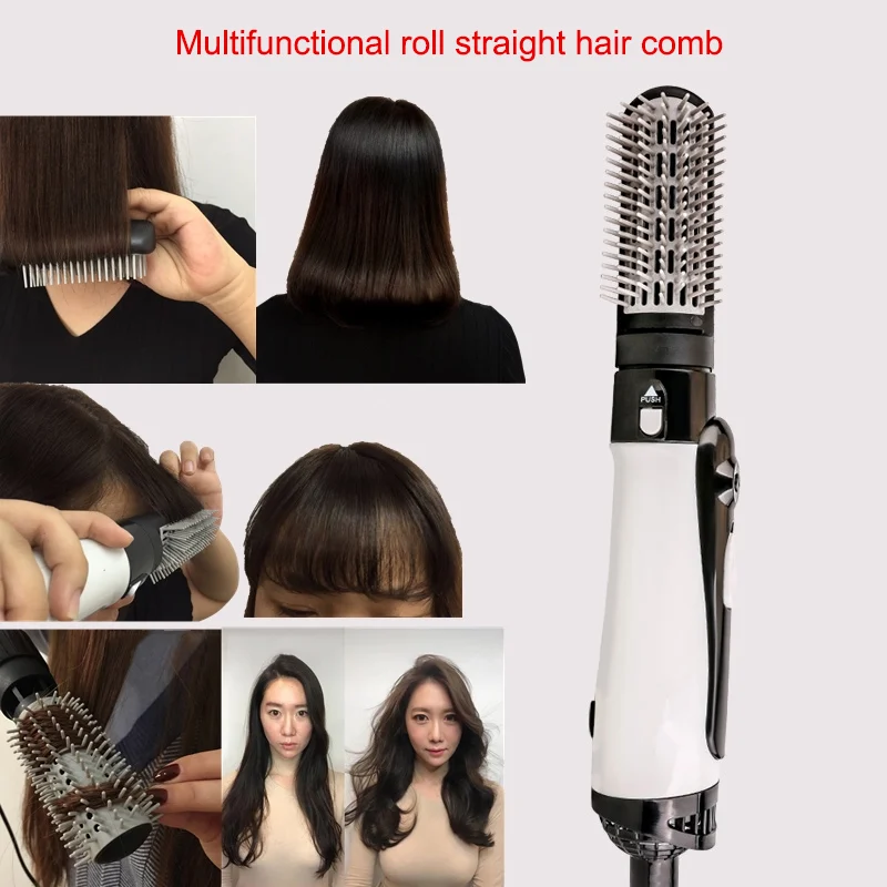 

Negative Ion Electric Comb Multifunction Hair Dryer Brush Hair Straightener Curler EY669