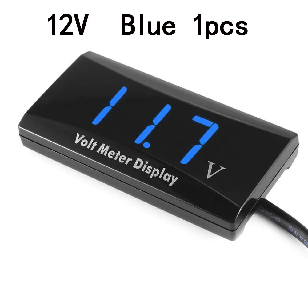 

Multi-Color DC 12V-14V Digital LED Display Voltmeter 3-digit Digital Tube Display Voltage Surface Panel Meter For Car