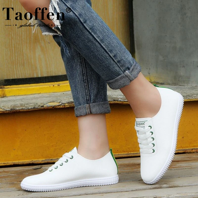 Кроссовки женские TAOFFEN повседневная обувь с круглым носком Вулканизированная