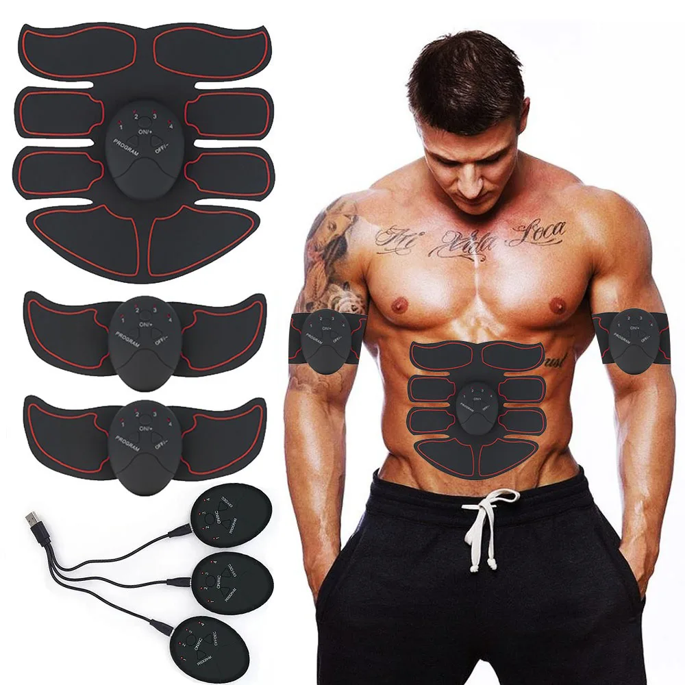 

EMS Muscle Stimulator ABS Toner USB Rechargeable Abdominal Toning Abdomen Muscle Hip Trainer Fitness Shaping Workout Home Gym