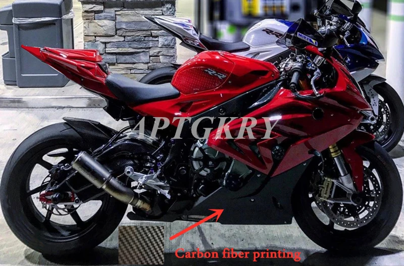 

Высококачественная пресс-форма, новый комплект обтекателей для мотоциклов из АБС-пластика, подходит для BMW S1000RR 2017 2018 17 18, красное и углеродн...