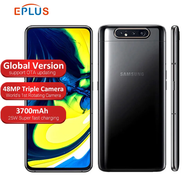 samsung Galaxy A80 A805F/DS LTE мобильный телефон 6," 8 ГБ ОЗУ 128 Гб ПЗУ Snapdragon 730 Android 3700 мАч NFC две sim-карты