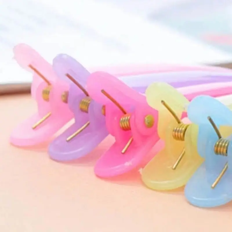 

1Pc Women Girls Sweet Jelly Candy Color Single Prong Hair Clip Semi Transparent Hairdressing Salon Non-Slip Hair Bows Barrettes