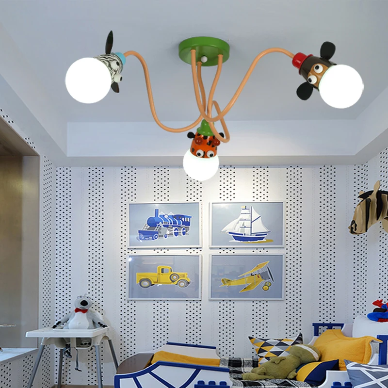 Светодиодная мультяшная лампа для детской комнаты потолочный светильник