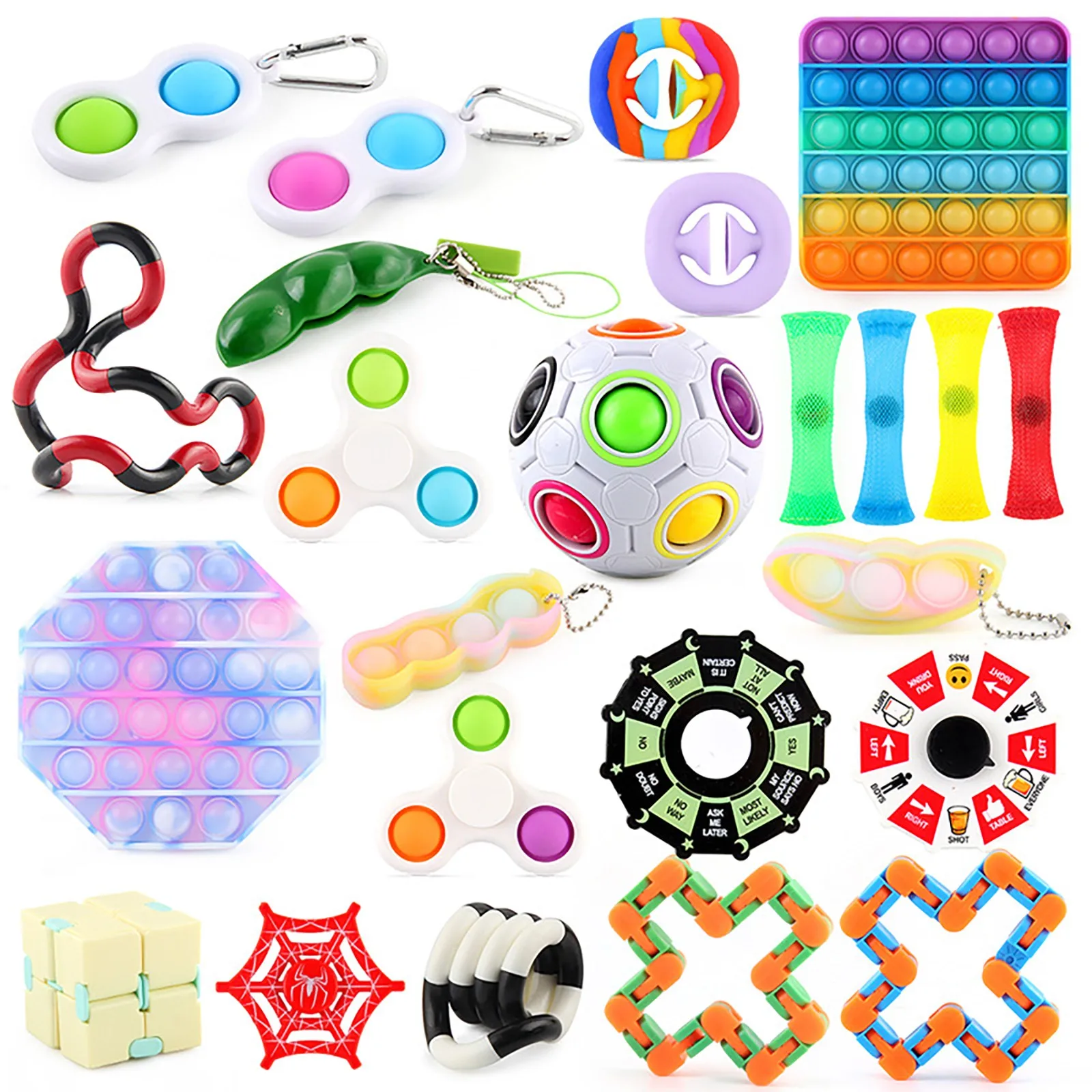 

Fidget Toys Poped It Colorful Soft Foam Tpr Squeeze Balls Toys For Kids Children Adults Stress Relief Funny Toys None Stress