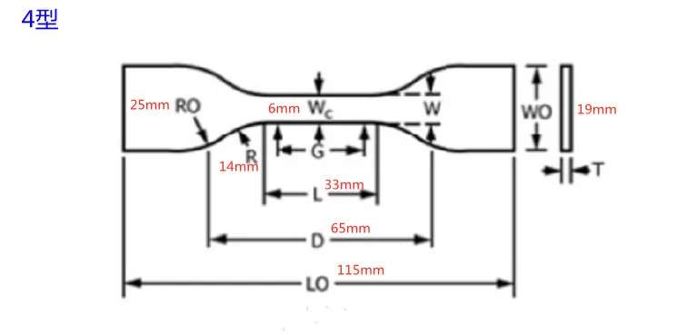 ASTM D638 штамповочный резак пластиковая тянущаяся штамповка для гантелей