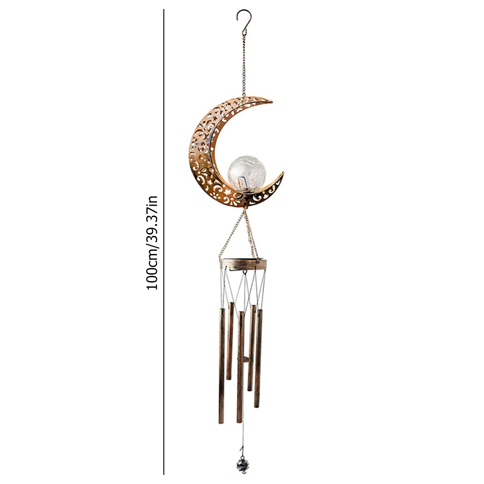 

Solar Wind Chimes Light Waterproof Moon/Sun/Star Creative Art Iron Decorative Wind Chimes Lamp for Outdoor Garden Patio Yard