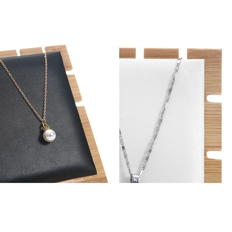 Подвесной Держатель для ожерелья из бамбука черный/белый/бежевый цвета