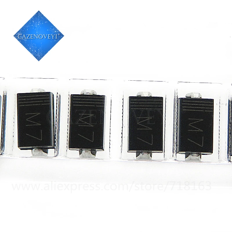 100 шт./лот диод M7 1N4007 SMD 1A 1000V IN4007 SMA выпрямительный диод в наличии