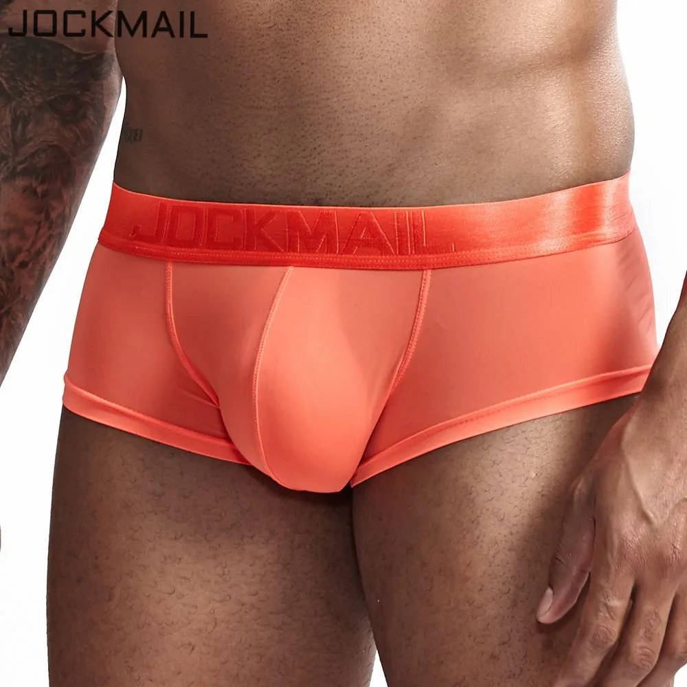 Трусы-боксеры JOCKMAIL мужские ультратонкие однотонные выпуклые пикантное нижнее