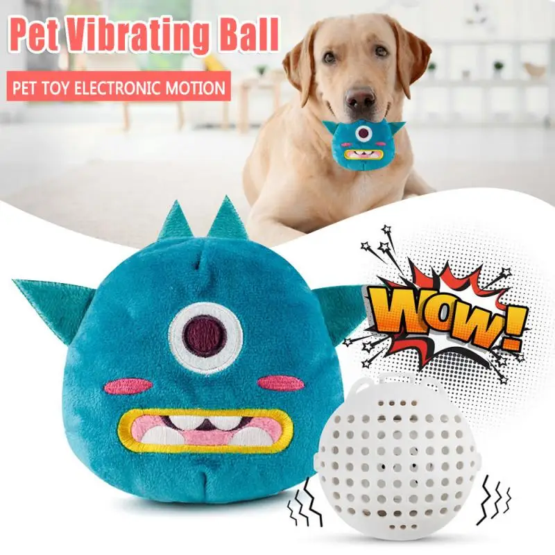 Автоматическая пищащая игрушка для собаки Поппи плюшевый прыгающий шарик