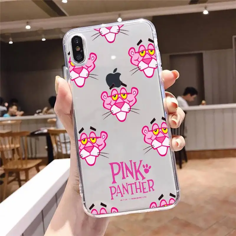 

Pink Panther high quality Phone Case Transparent soft For iphone 5 5s 5c se 6 6s 7 8 11 12 plus mini x xs xr pro max