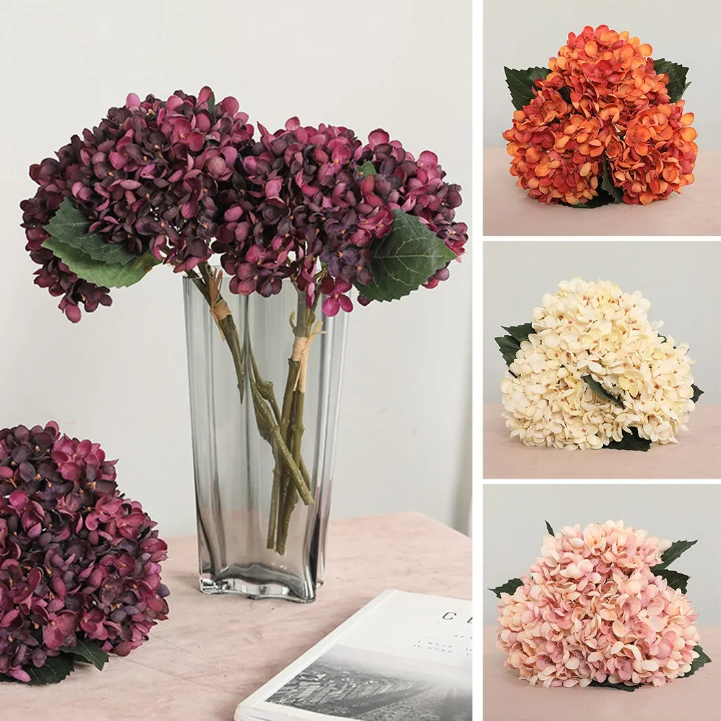 

DIY Artificial Flower Floral Home Hydrangea Party Romantic Wedding 3 Head