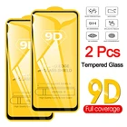Закаленное стекло 9D для Xiaomi Redmi Note 10, 9, 8, 7 Pro, 9S, 9T, 7A, 8A, 9A, 9C, Poco X3, M3, F2 Pro, F3, 2 шт.