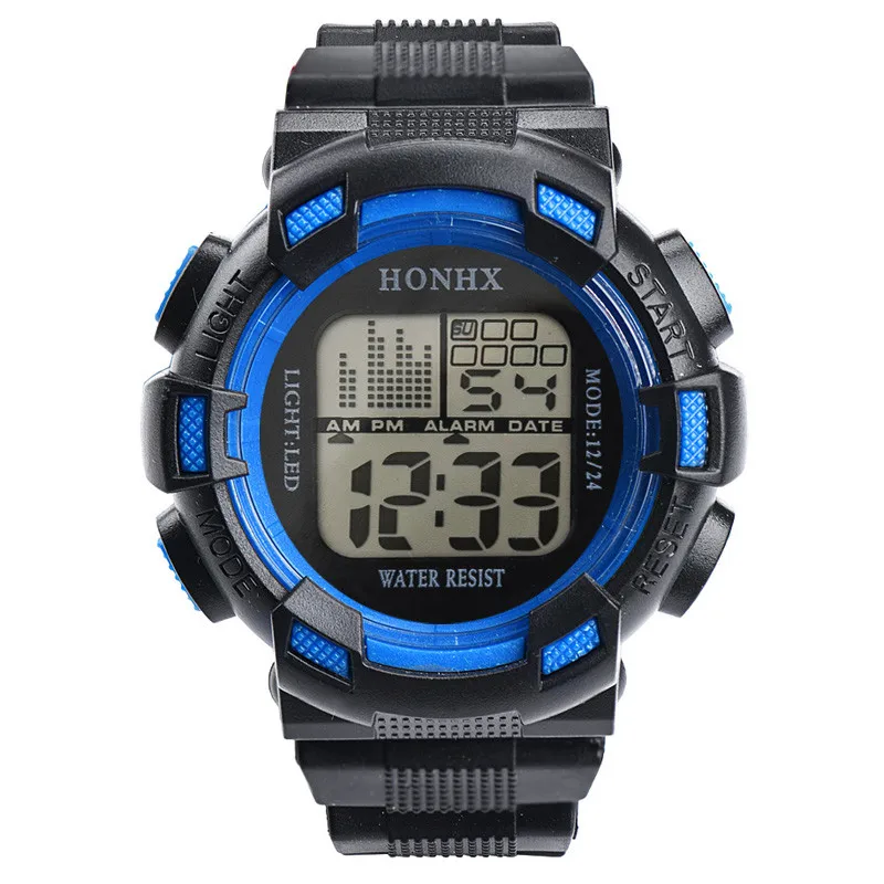 

Fashion Men's Electronic Watch LED Analog Fluorescent Light Digital Quartz Alarm Clock Date Sports Watch relogio W*
