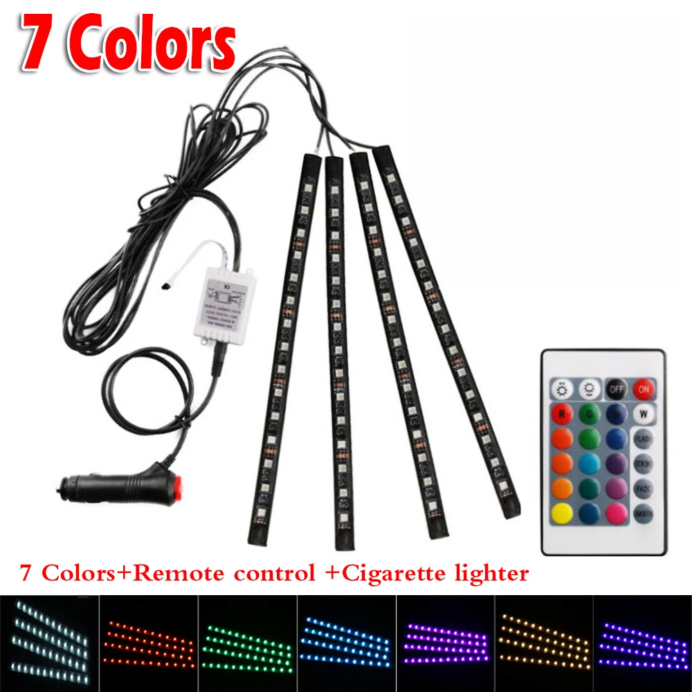 LED RGB Car Interior Atmosphere USB Lights Strip Styling Decor Lamps Footwell Light Music Sound Control Neon LampStrip | Автомобили и