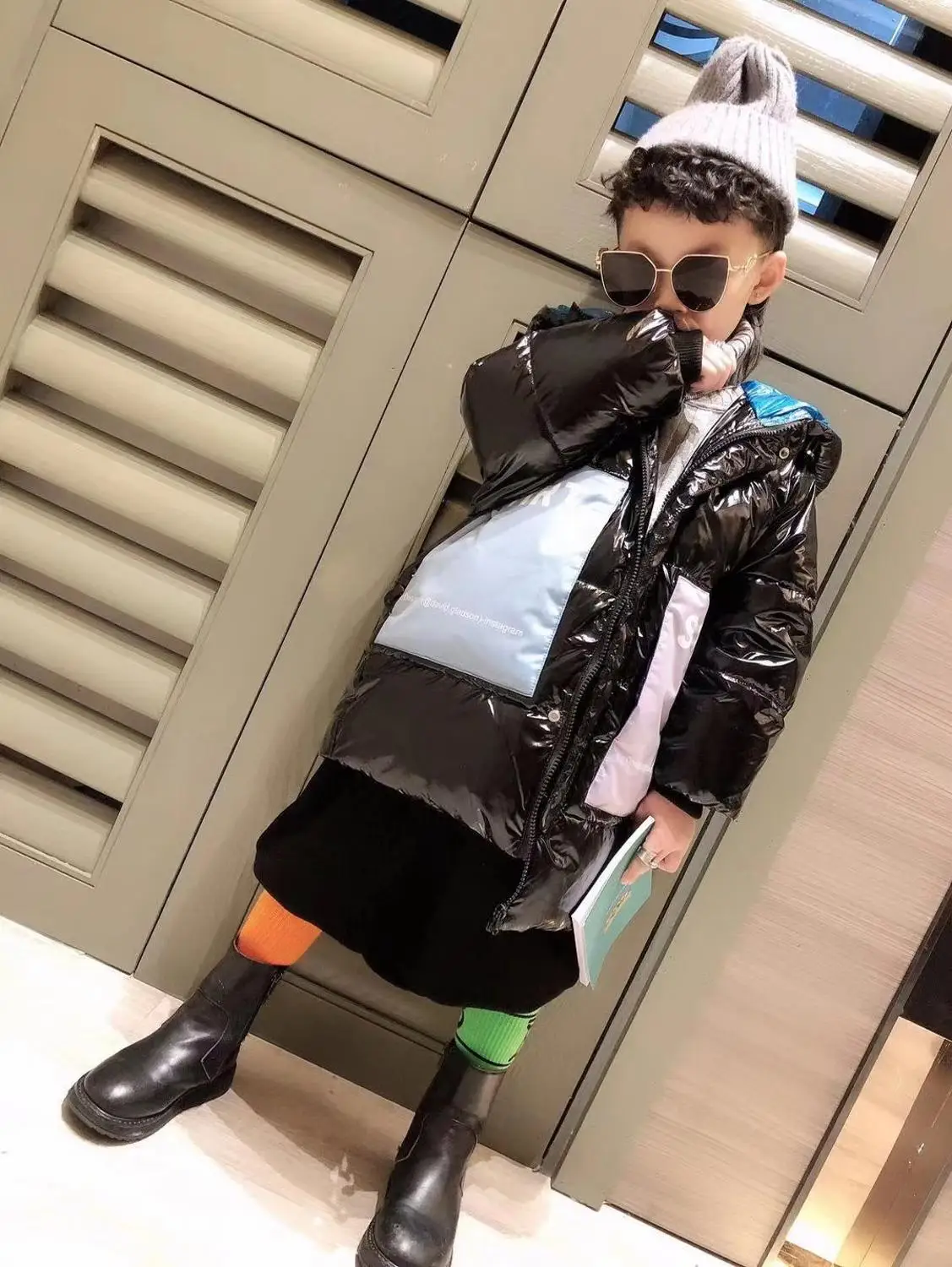 2019 новый модный пуховик для мальчиков на осень и зиму яркий с капюшоном красивое