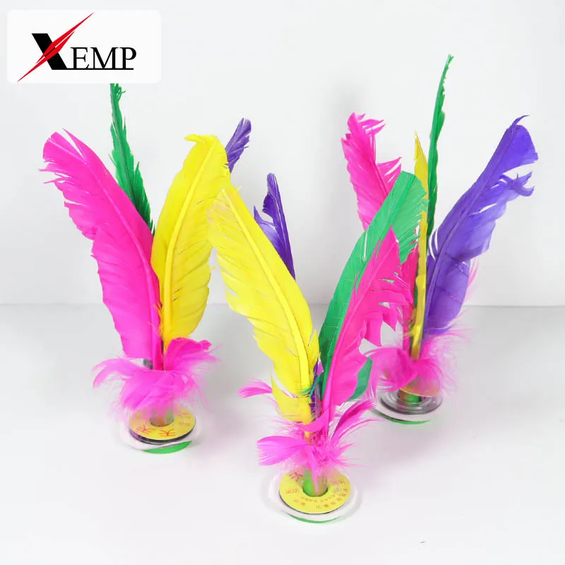 

China Jianzi Footbal Foot Kick Handwheel Fancy Goose Feather Shuttlecock Fitness Entertainment For Physical Exercise