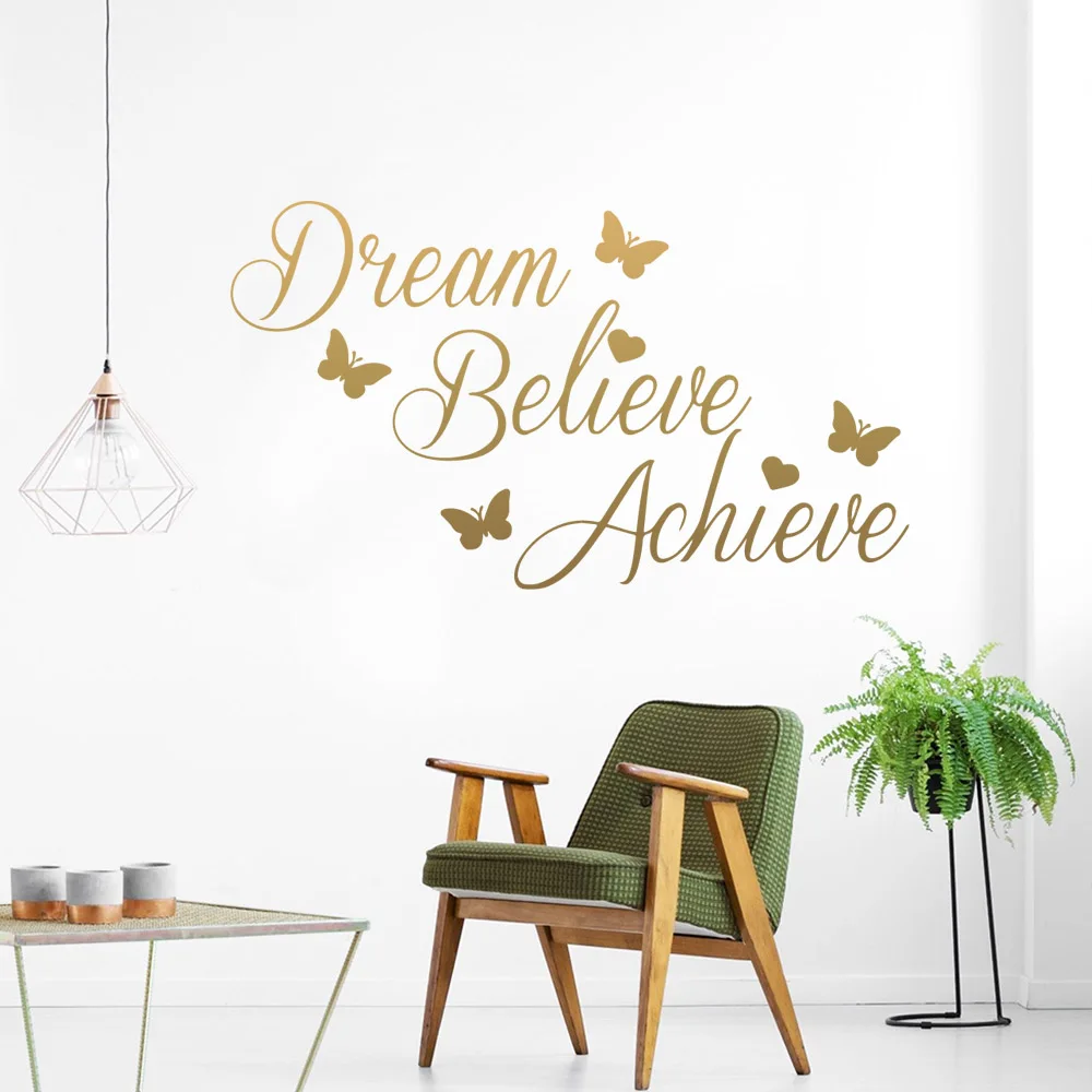 Креативные наклейки на стену мечты вера s цитата водонепроницаемые для гостиной