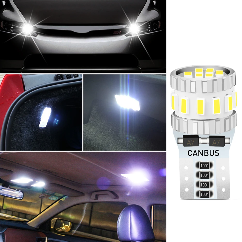 2x T10 LED Canbus W5W 168 192 Автомобильные парковочные огни для чтения автомобильная лампа