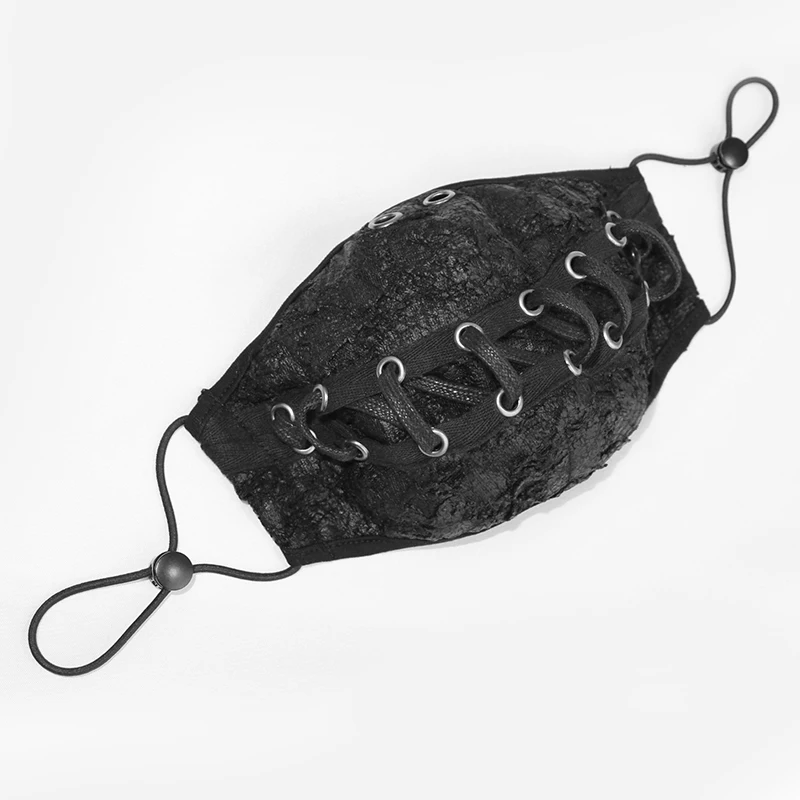 

Devil Fashion Steampunk Men And Women Black Rivet Mask Anti-dust Cosplay Party Mask Adjustable Earhook Halloween Mask