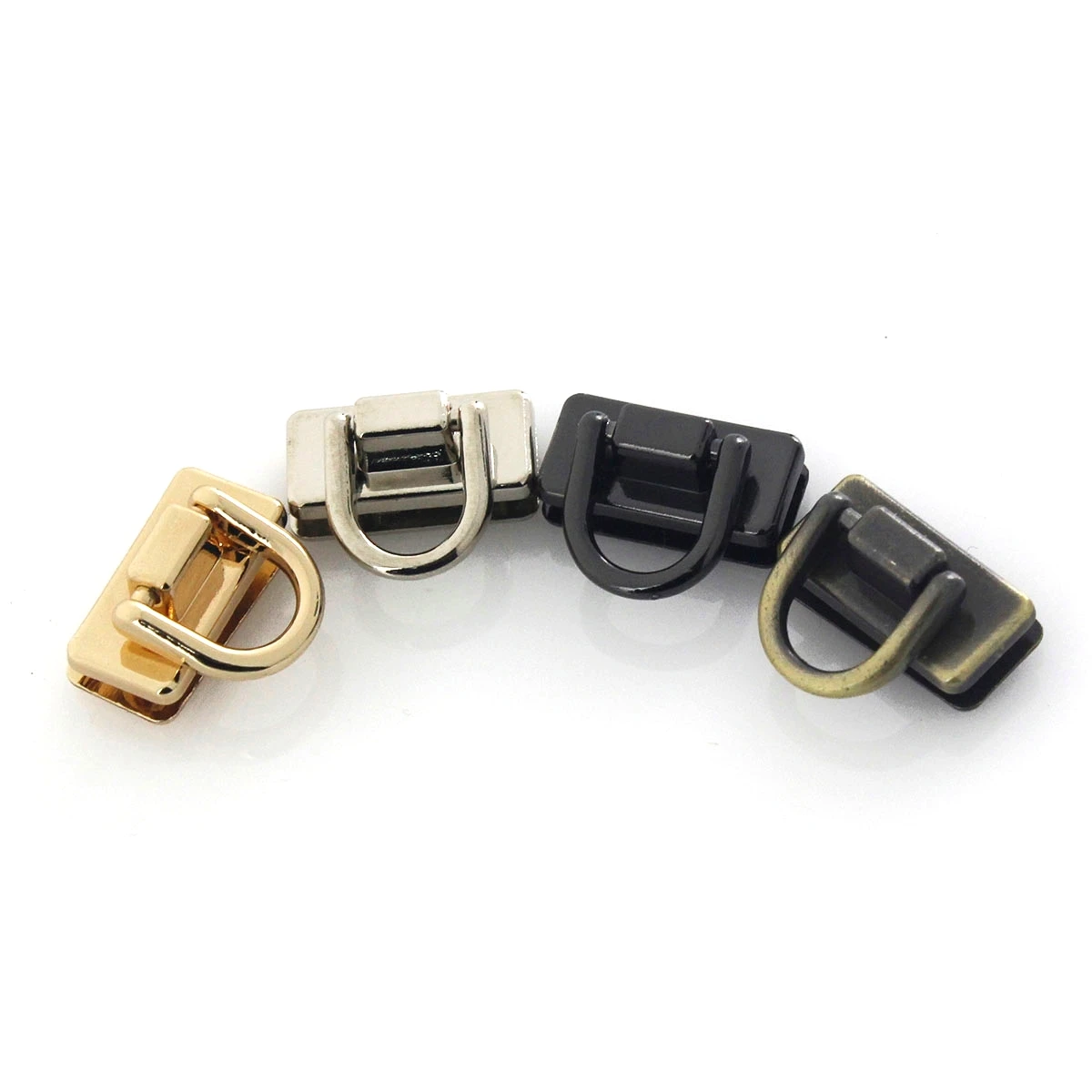 2pcs Fashion Metal Bag Side Edge Hang Buckle Clip With D Rings for DIY Leather Craft Strap Belt Handle Shoulder Accessories - купить по