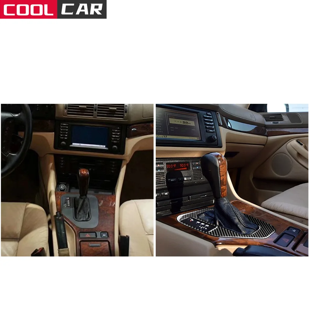 

For BMW E39 Carbon Fiber Gear Panel Left Gearbox Frame Car Interior Modification Accessories Decoration