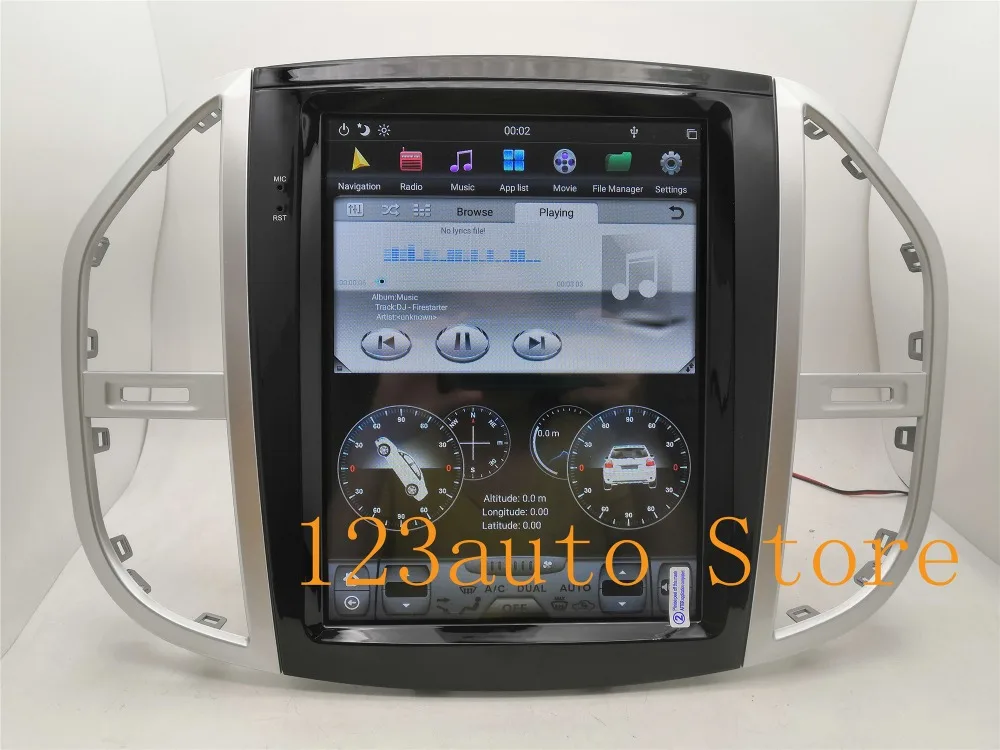 12,1 дюймов вертикальный Tesla стиль Android 8,1 автомобильный DVD gps плеер Авто Навигация радио для Benz mercedes VITO Metris