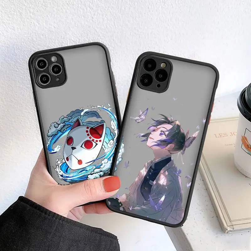 

Demon slayer anime Phone Case For iphone 13 12 11 8 7 plus mini x xs xr pro max matte transparent cover