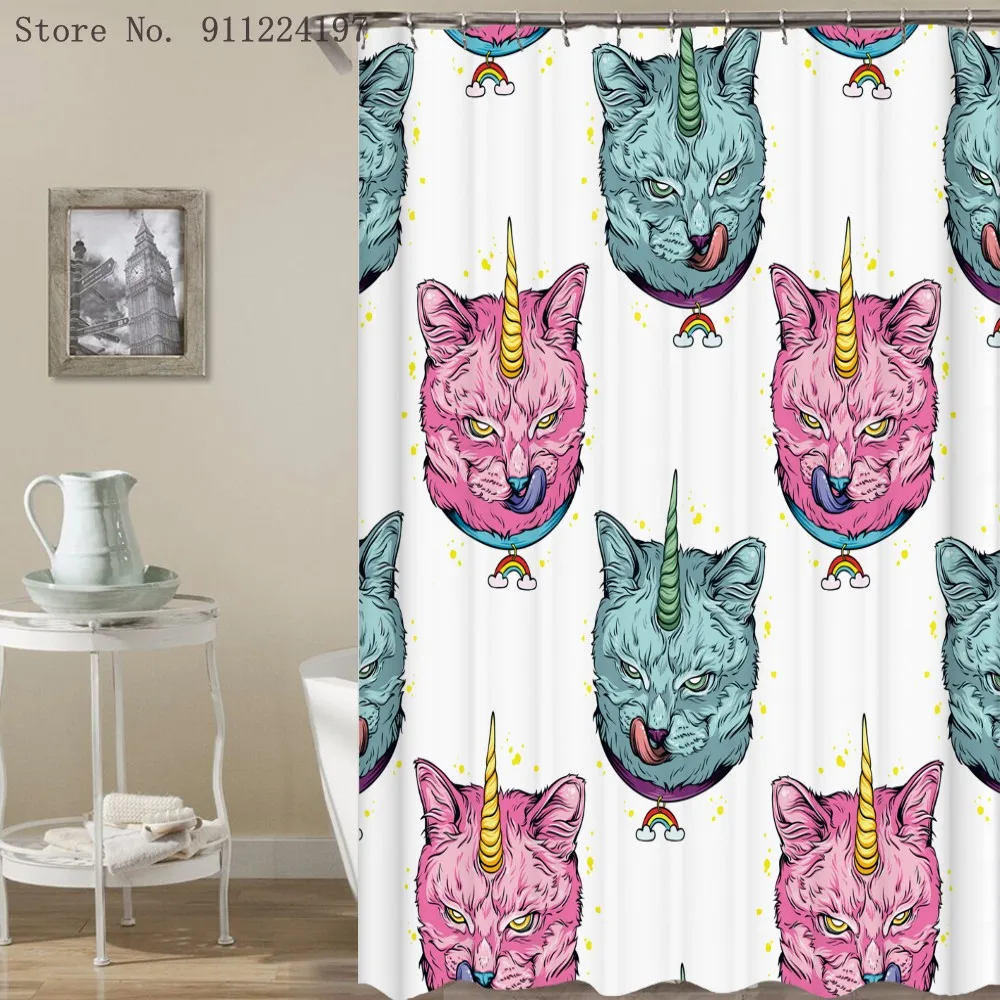 

Занавеска для душа в ванную комнату из полиэстера с мультяшным принтом