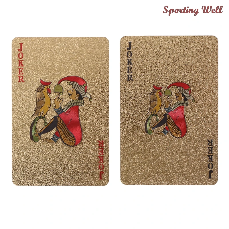 

Playing Cards Plastic Poker Card Game Waterproof Poker Texas Hold'em Blackjack Game Cards Dropship Gold Card Game Customizable