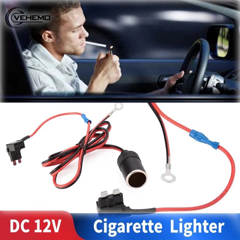 1 м 1,5 мм DC12V автомобильный мотоцикл прикуриватель удлинитель ATC предохранитель розетка водонепроницаемая панель 2 гнезда розетка