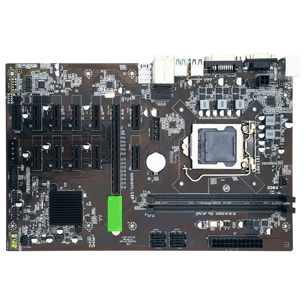 

Motherboard DDR4 Desktop Computer Mainboard B250BTC Super Data Running PCI-E X16 Graphics Card 12 Pcie SATA3.0 Interface