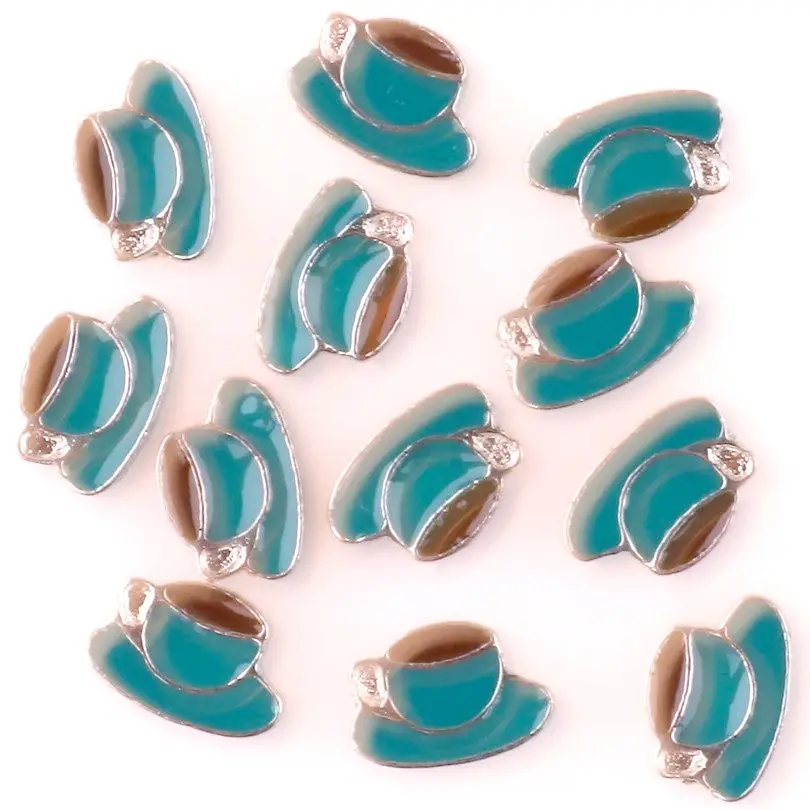 20 шт./лот F116 эмалированная кофейная чашка Плавающие Подвески для изготовления