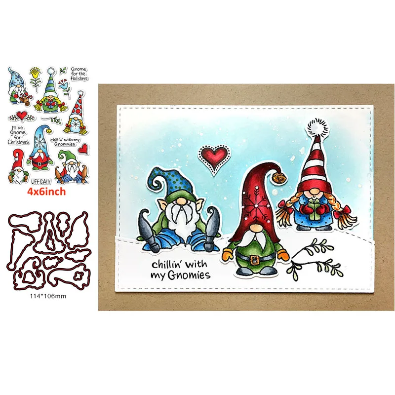 Рождественский Санта Клаус надпись любовь прозрачные штампы вырезанные для