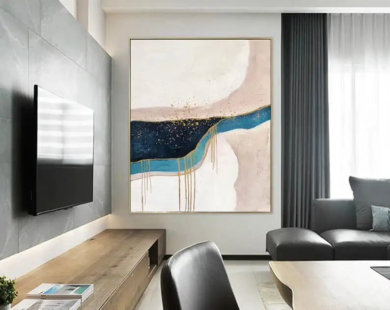 Большая абстрактная Настенная картина очень большая оригинальная современная