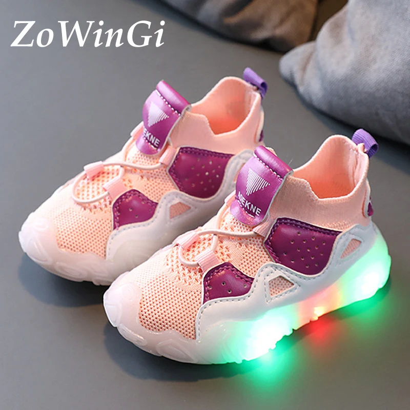 

Size 21-30 Children Shoes Breathable Kids Socks Shoes tenis infantil menino Kids Glowing Sneakers with Light Kids Light Up Shoes