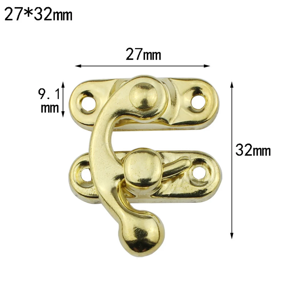 

Antique Metal Lock Mini Decorative Hasps Hook Gift Wooden Jewelry Box Padlock with Screws Box Hardware Small Antique Home Decor