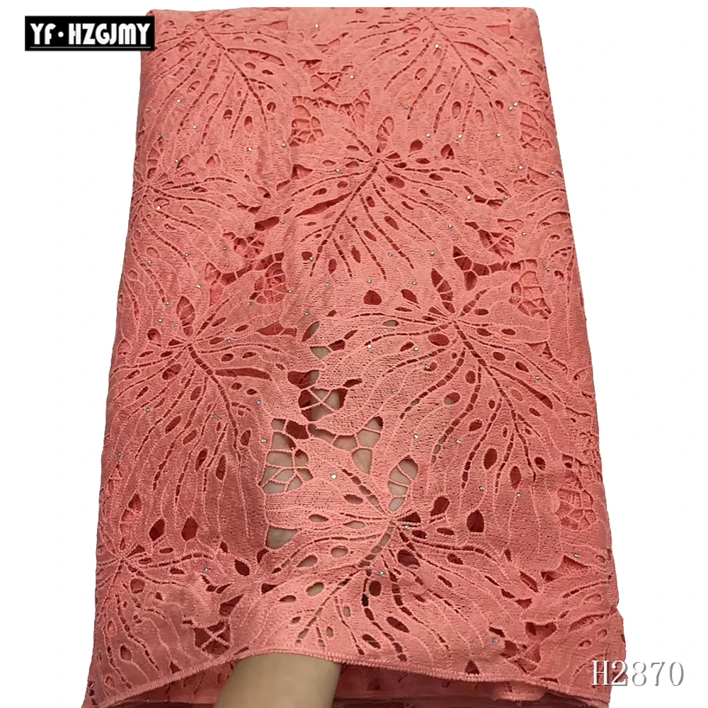 YF HZGJMY новейший африканский шнур кружевной ткани белый tissu африканский гипюр нигерийский водорастворимый кружевной ткани для женщин A2901