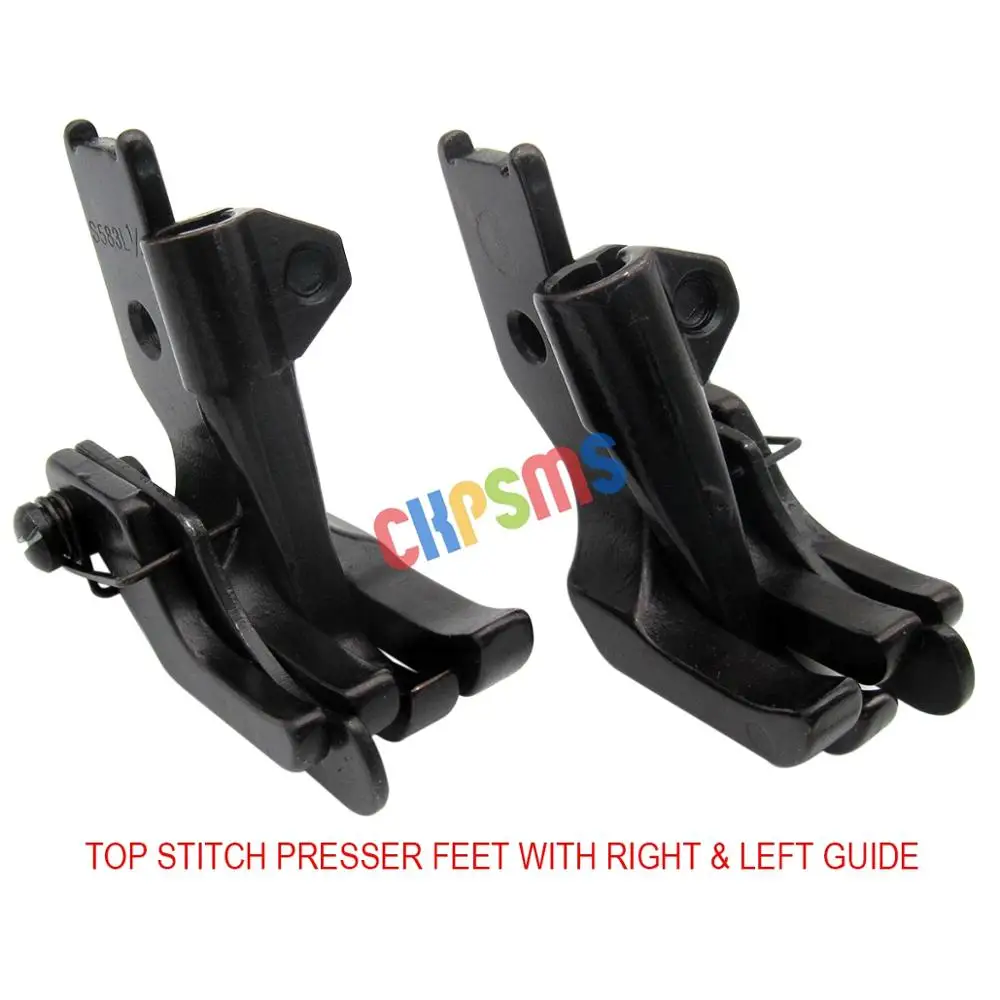 2 комплекта # S585 (R + L) ноги с L & R edge направляющие подходят для JUKI CONSEW Singer Brother|Швейные