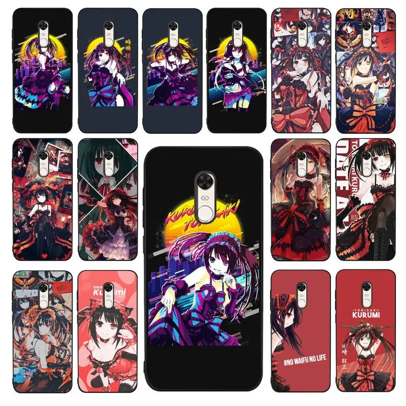 

FHNBLJ Anime Kurumi Tokisaki Date A Live Phone Case for Redmi 5 6 7 8 9 A 5plus K20 4X 6 cover