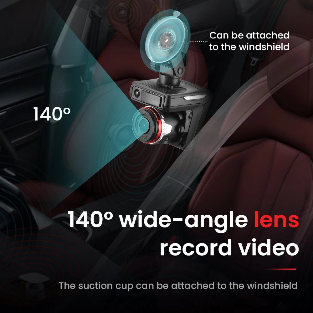 Тахограф заднего вида X7 2 в 1 1080P HD антирадар для приборной панели с голосовыми