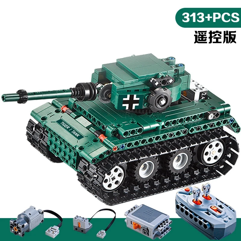 Блокировка танка Радиоуправляемый Тигр Набор Второй мировой войны немецкие