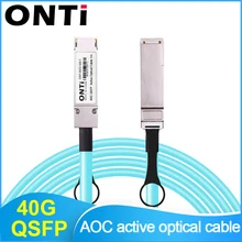 ONTi 40G QSFP+ к QSFP+ AOC волоконный кабель 15 М-100 м MPO SFP модуль OM3 OM4 активный оптический кабель Поддержка пользовательской длины