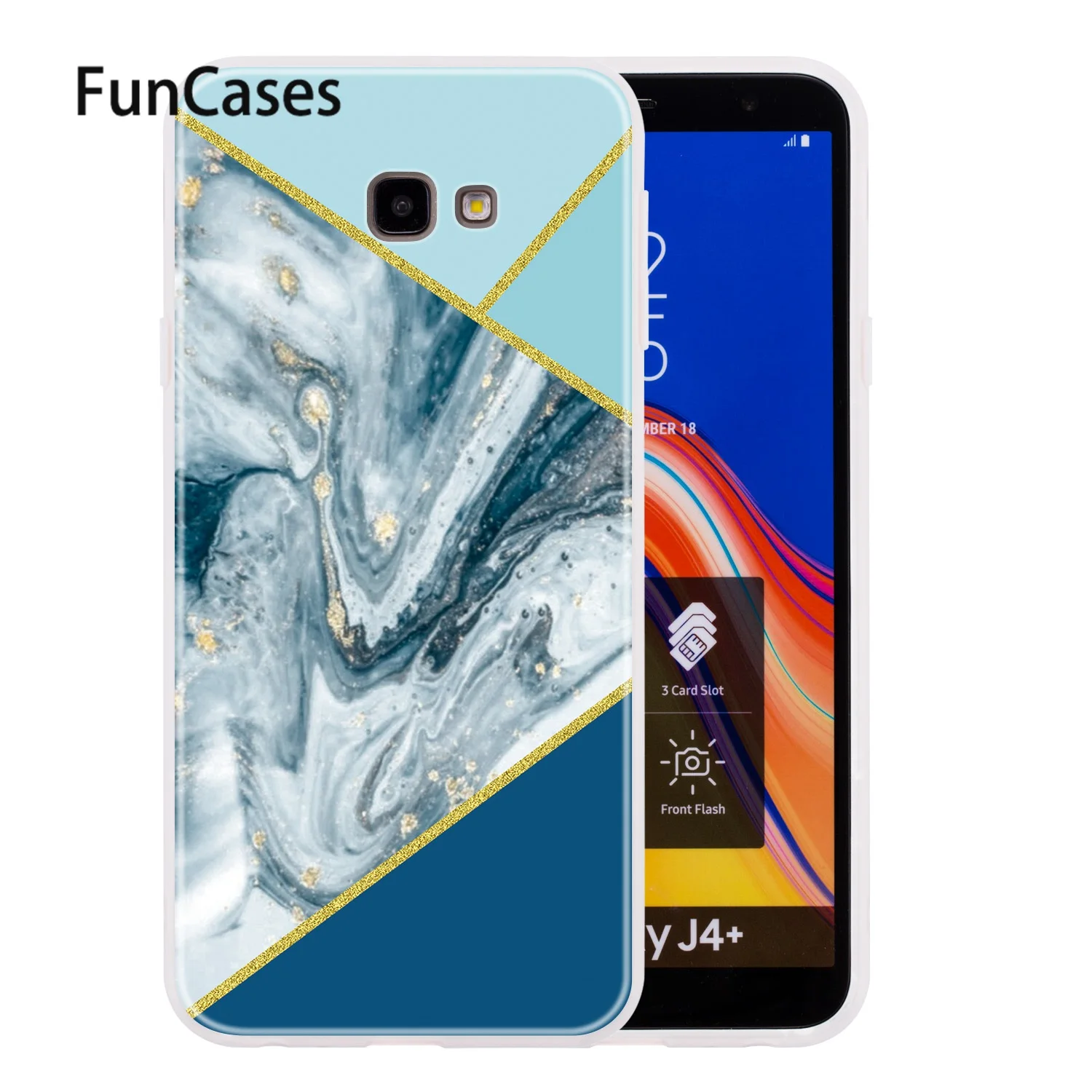Чехлы для samsung J6 Plus с металлическим покрытием Galaxy cover + Prime J4 2018 мягкие силиконовые