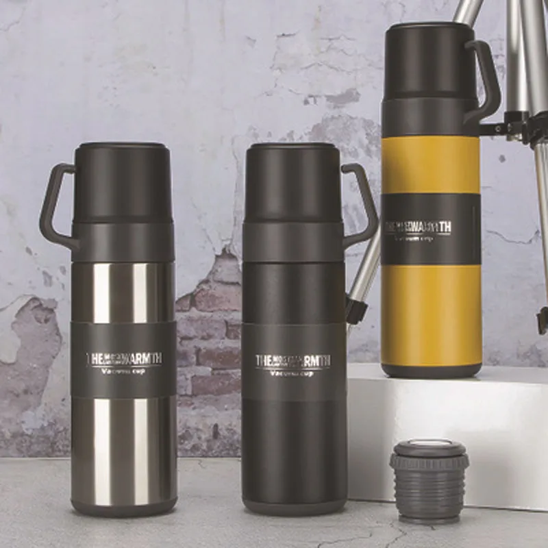 

Вакуумная колба с двойной крышкой, 500 мл, с ручкой, с двойным отверстием, нескользящая чашка, 304, вакуумная ча