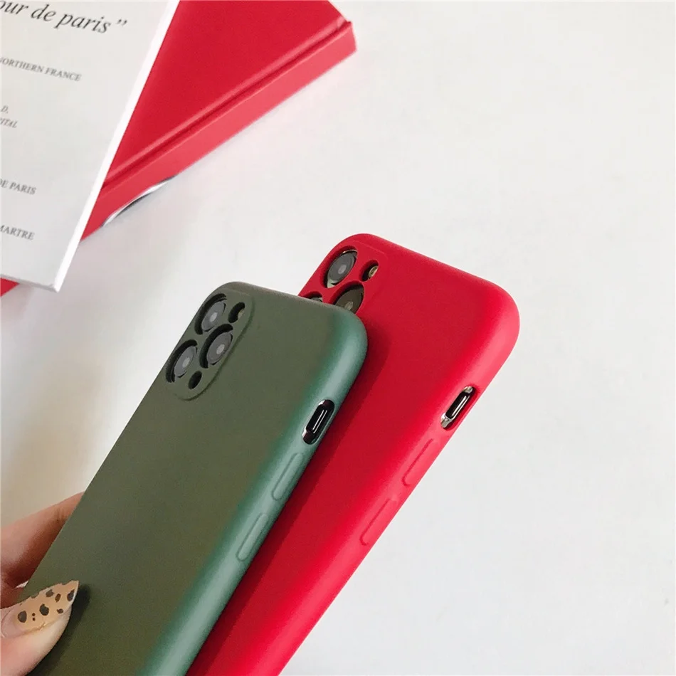 Жидкий силиконовый чехол для iPhone 11 Pro Max карамельного цвета камеры полный