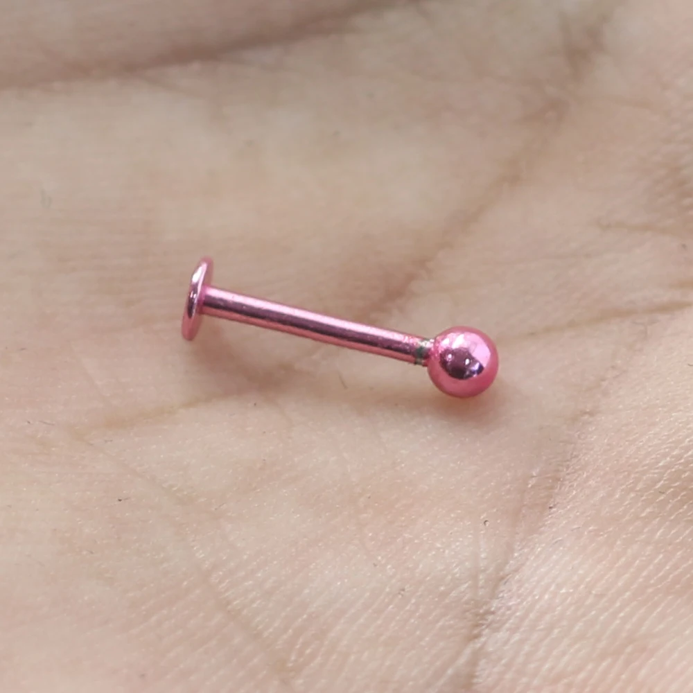 Серьги гвоздики из нержавеющей стали для пирсинга губ круглые Украшения