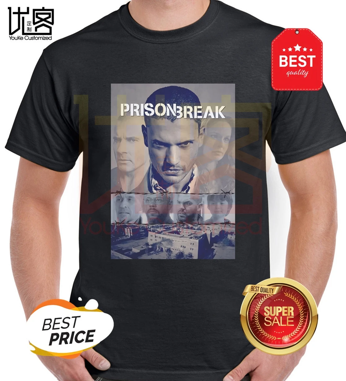 Новый побег из тюрьмы Майкл Скофилд серии ТВ нового сезона футболка для мужчин и